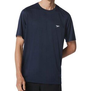 SPEEDO AUTHENTIC NAVY BLUE RASH GUARD -SHORT SLEEVE-SIZE XL/TG/EG
